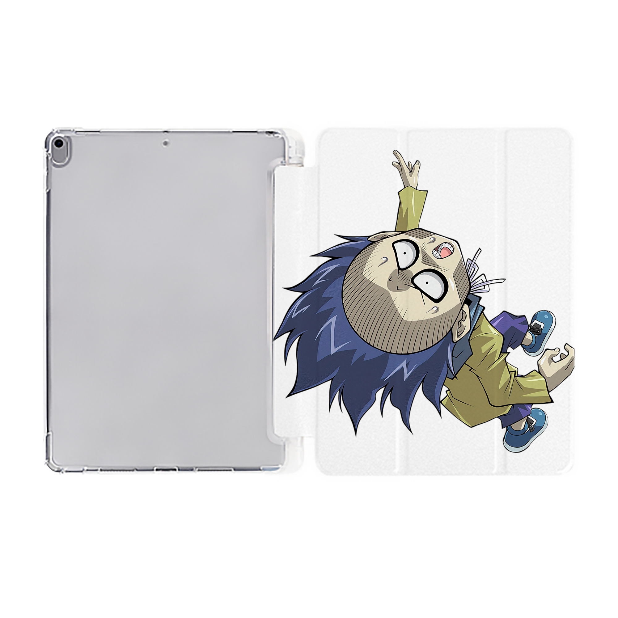 （画像用） 遊☆戯☆王 Yu-Gi-Oh! IPad ケース ペン収納付き 三つ折りスタンド PUレザー×シリコン 対応機種9.5/10.5/10.9インチ